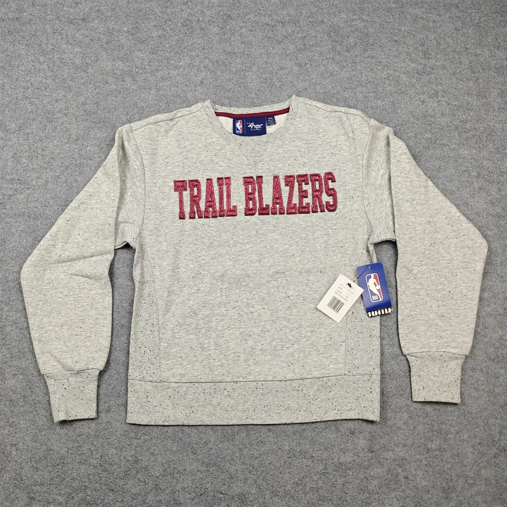 Portland Trail Blazers Sweatshirt Womens Small Gray NBA Basketball G-III Fleece